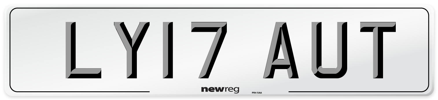 LY17 AUT Number Plate from New Reg